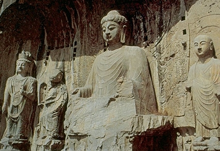 The main Buddha at Fengxian grotto, Longmen.