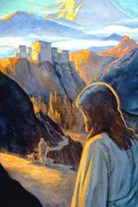 Jesus approaching Ladakh as a youth. Ancient scrolls reveal that Jesus spent seventeen years in India and Tibet, and that from the age of thirteen to twenty-nine he was both a student and teacher of Buddhist and Hindu holy men .