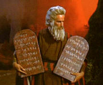 Moses lays down the law Hollywood style. Does religion cause all the trouble in the world?