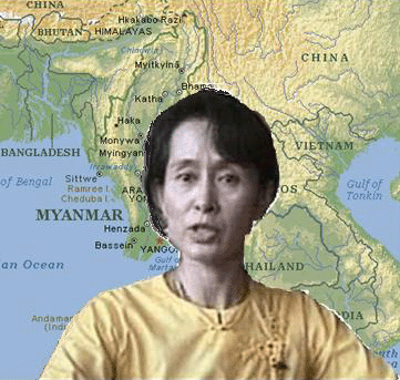 Aung San Suu Kyi, winner of the 1991 Nobel Peace Prize